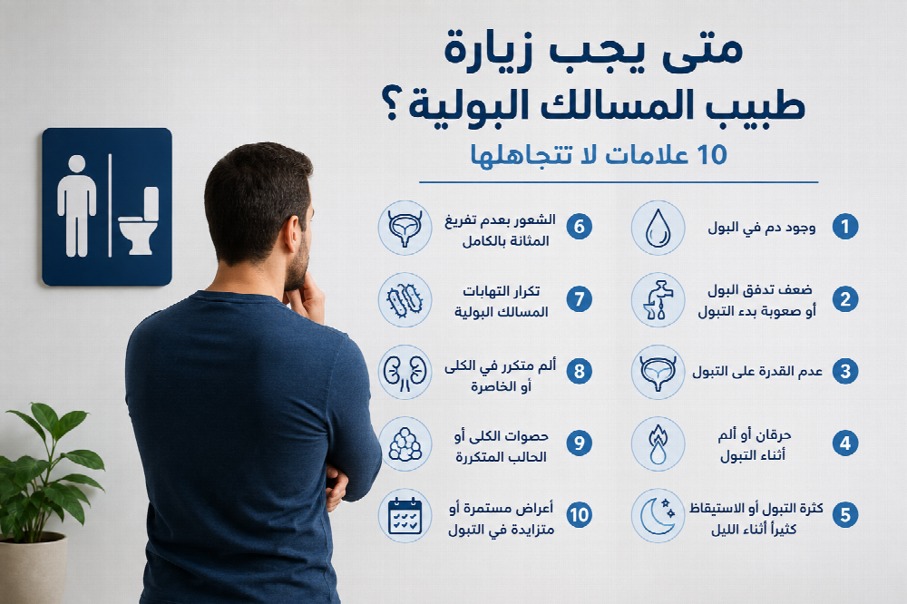 متى تزور طبيب المسالك البولية؟